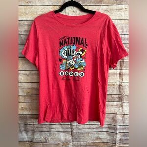 PRCA 2021 National Rodeo Red T-Shirt Women’s Large Pinup